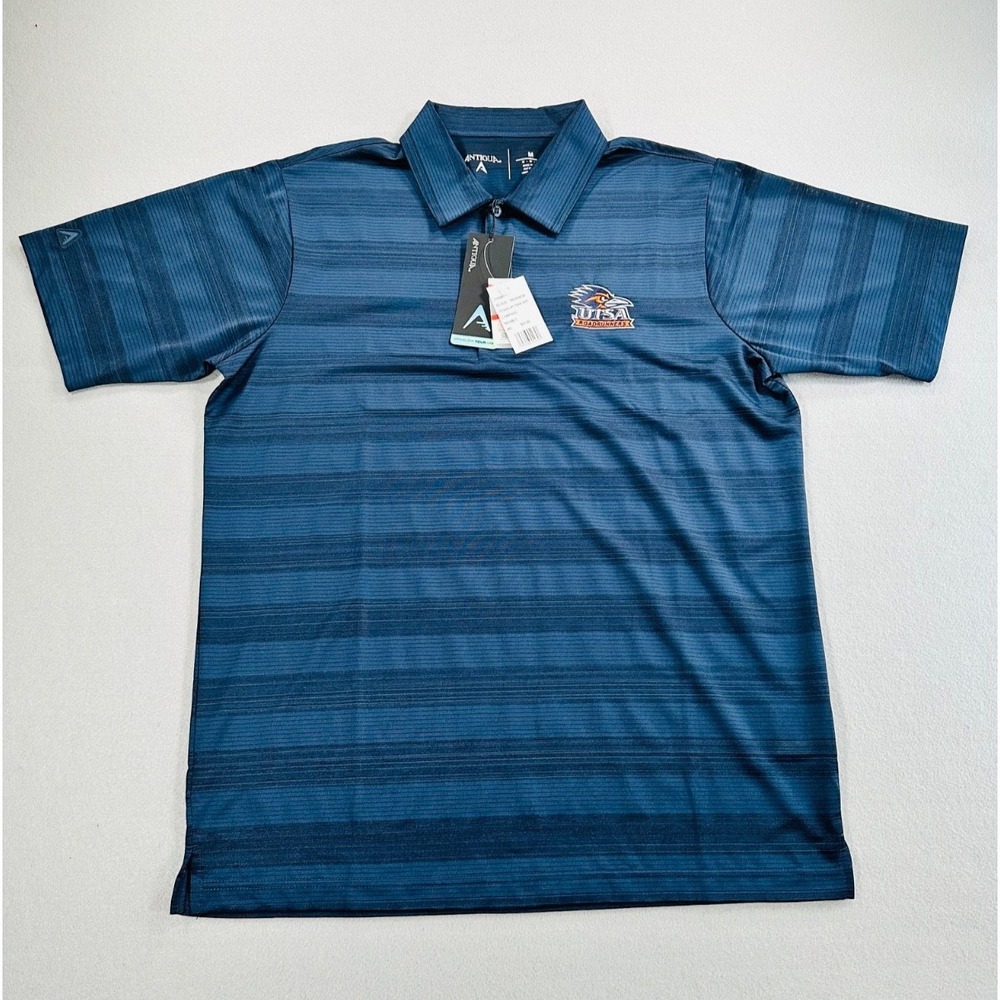 UTSA Roadrunners Compass Polo Shirt Men's Medium Blue NCAA Golf Performance NWT
